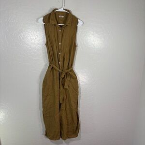 Faherty Brown Midi Dress